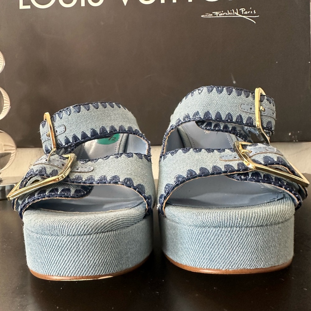 🆕Marc Fisher MEDALEN Denim Platform Heels - Picture 4 of 11